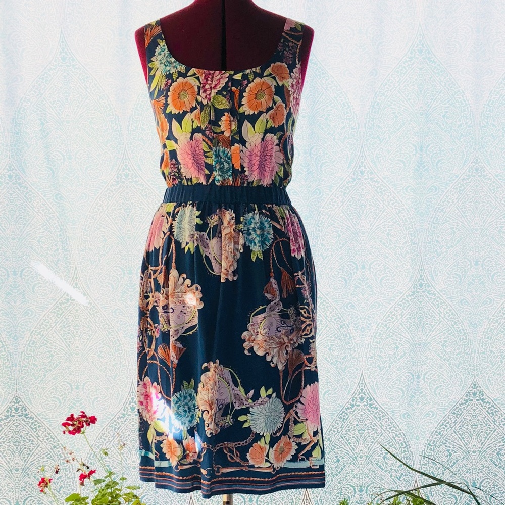 Anthropologie Moulinette Soeurs Floral Silk Dress